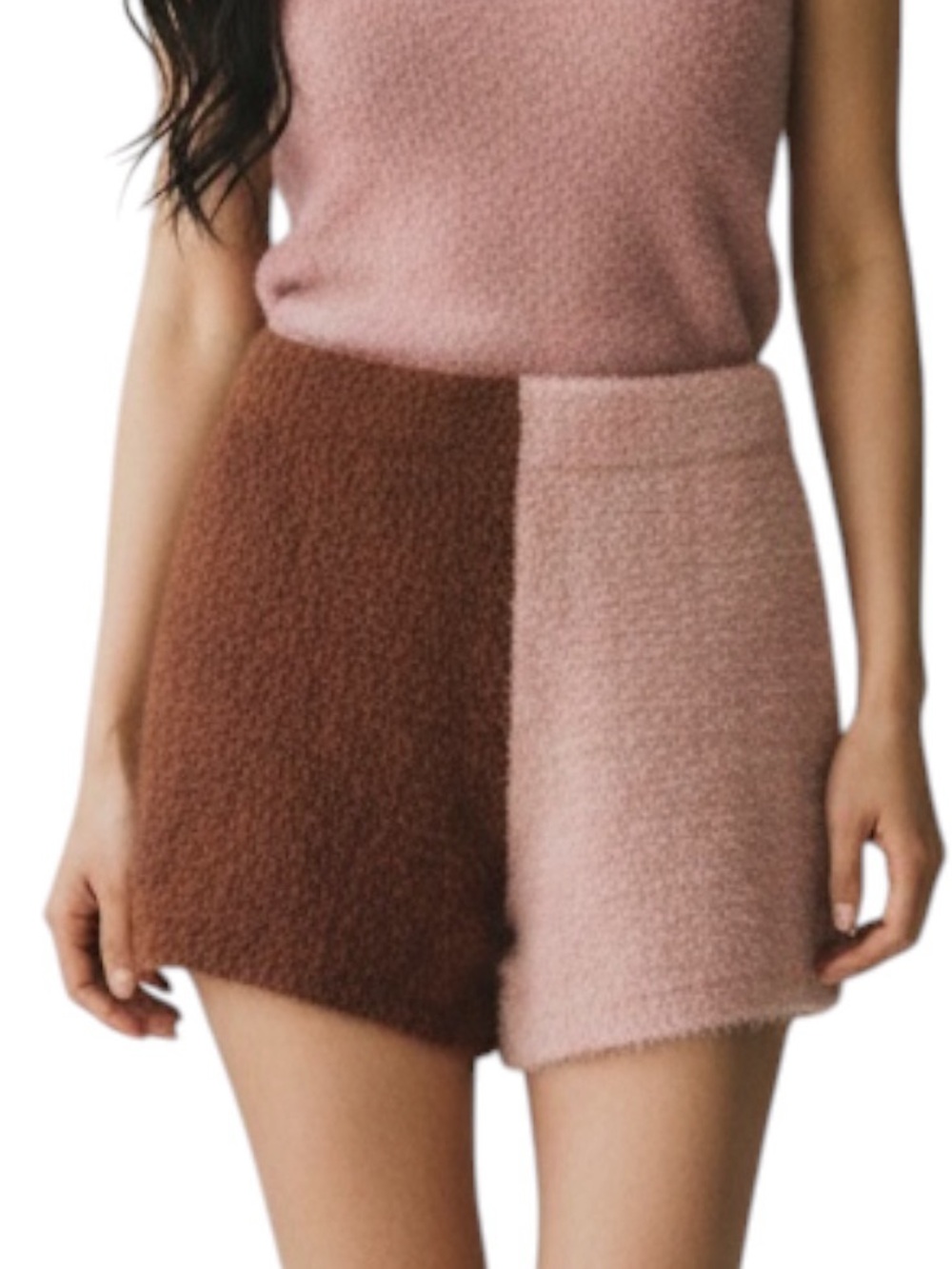 Almost Famous Brown Pink Shorts NWT Size XL Cozy ComfyCore